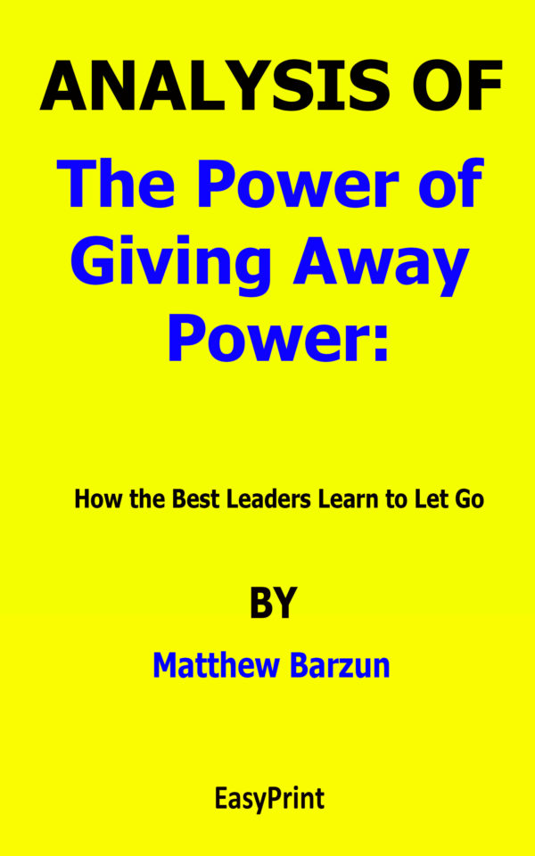 the power of giving away power by matthew barzun